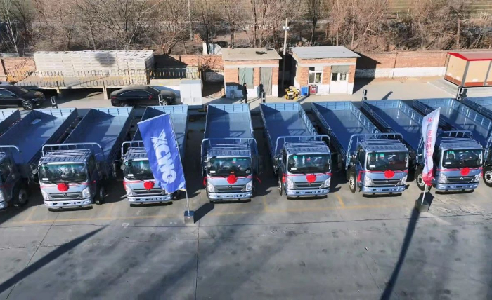 bifa必发轻卡新能源运输车批量交付山东客户