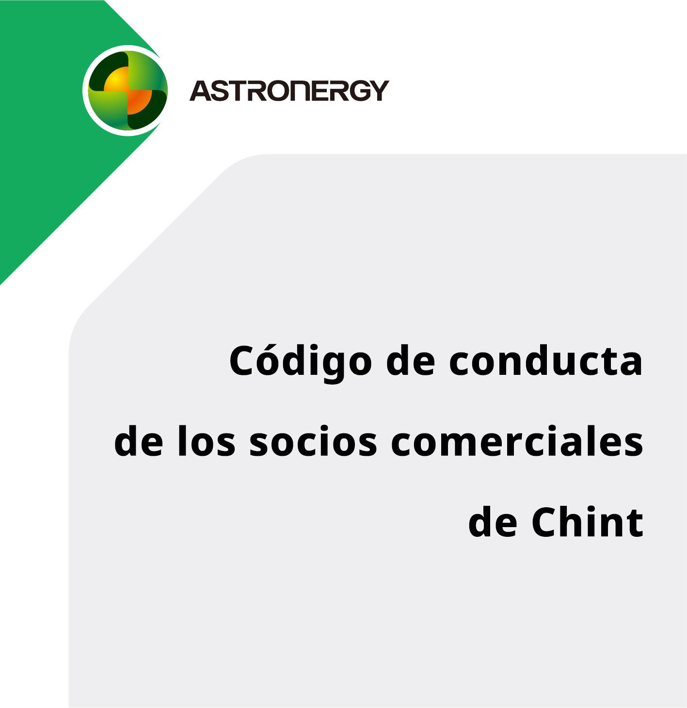 Código de conducta de los socios comerciales de Chint